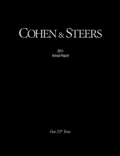 Thumbnail Cohen & Steers Annual Report 2011