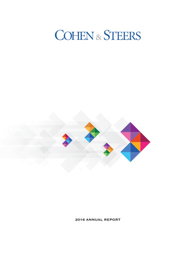 Thumbnail Cohen & Steers Annual Report 2016