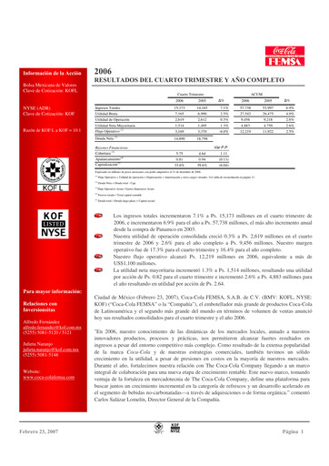 Thumbnail Coca-Cola FEMSA Quarterly Report 2006-q4
