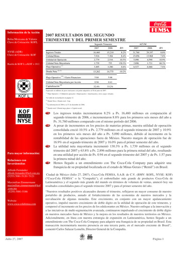 Thumbnail Coca-Cola FEMSA Quarterly Report 2007-q2
