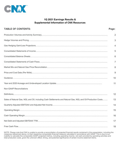Thumbnail CNX Resources
 Quarterly Report 2021-q1