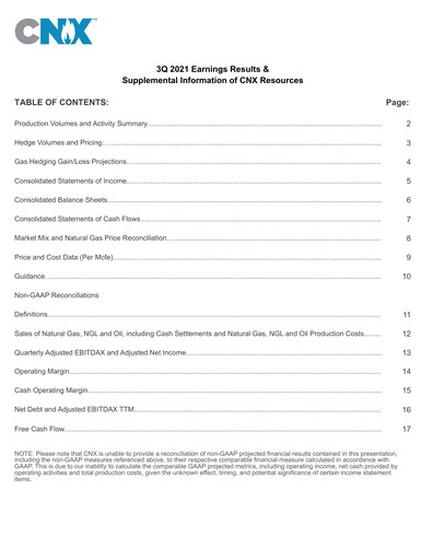 Thumbnail CNX Resources
 Quarterly Report 2021-q3