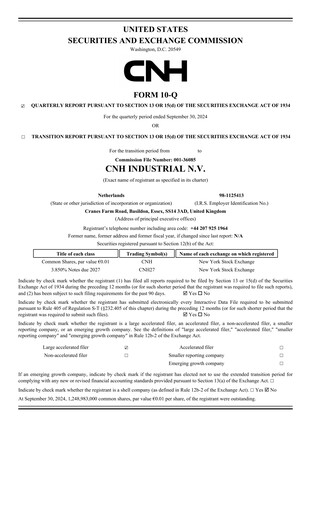 Thumbnail CNH Industrial
 Quarterly Report 2024-q3