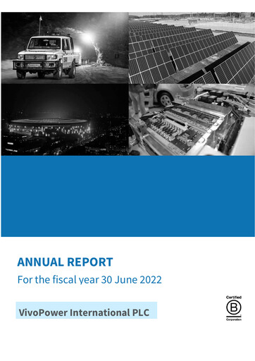 Thumbnail VivoPower Annual Report fy2022