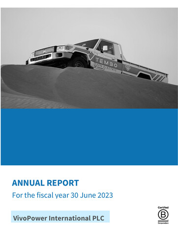Thumbnail VivoPower Annual Report fy2023