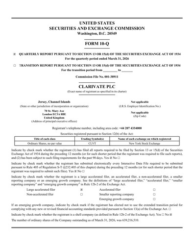 Thumbnail Clarivate Quarterly Report 2026-q1