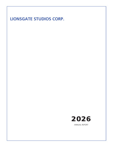 Vorschaubild Lionsgate Studios Jahresbericht 2026