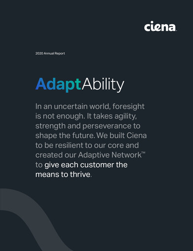 Thumbnail Ciena Annual Report 2020