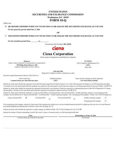 Miniature Ciena Rapport trimestriel 2026-q2