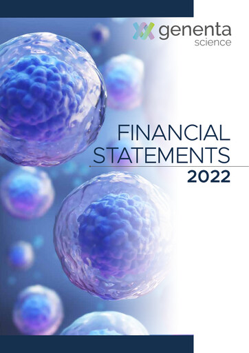 Miniature Genenta Science Bilan financier 2022