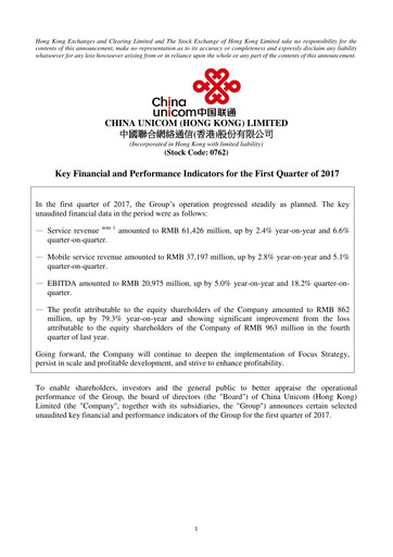 Thumbnail China Unicom Quarterly Report 2017-q1