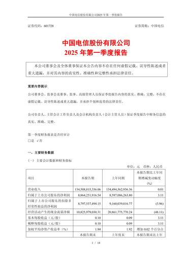 Vorschaubild China Telecom Quartalsbericht 2025-q1