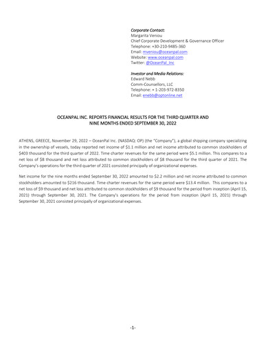 Thumbnail OceanPal Quarterly Report 2022-q3