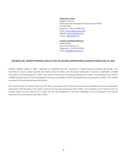Thumbnail OceanPal Quarterly Report 2023-q2