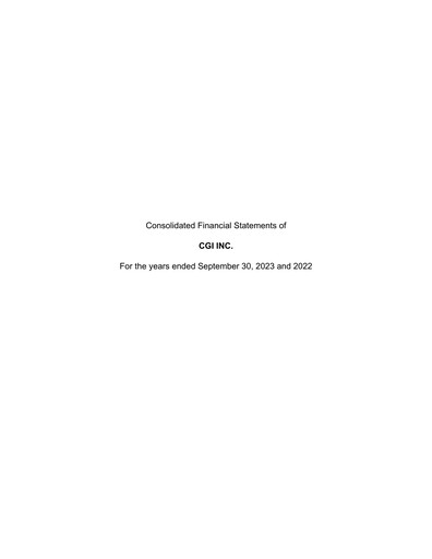 Thumbnail CGI Financial Statement fy2023