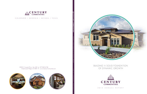 Miniature Century Communities
 Rapport annuel 2015