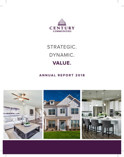 Miniature Century Communities
 Rapport annuel 2018