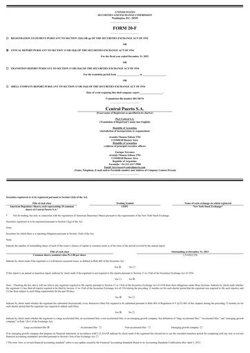 Thumbnail Central Puerto
 Annual Report 2023