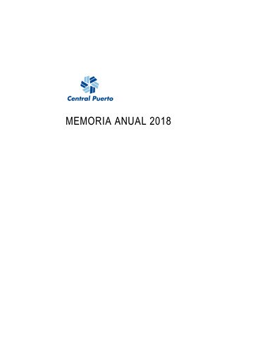 Miniature Central Puerto
 Rapport annuel 2018