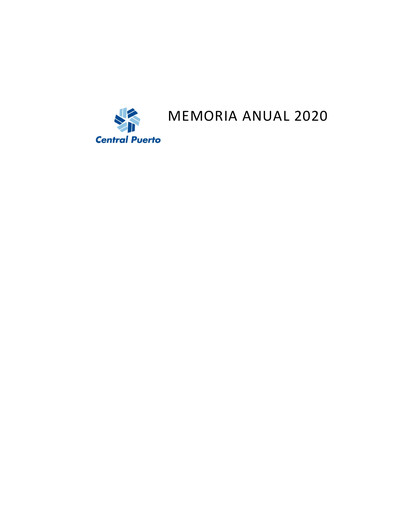 Miniature Central Puerto
 Rapport annuel 2020