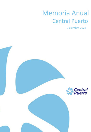 Miniature Central Puerto
 Rapport annuel 2023