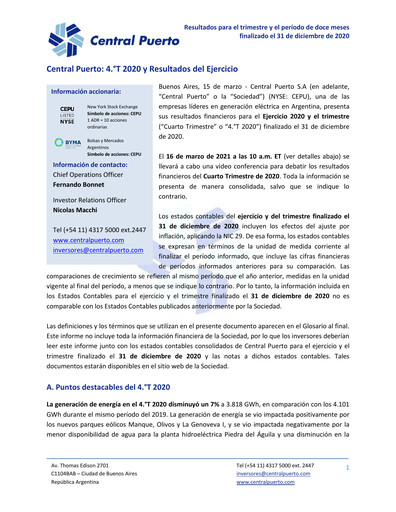 Thumbnail Central Puerto
 Quarterly Report 2020-q4