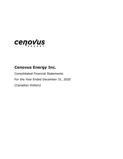 Thumbnail Cenovus Energy
 Financial Statement fy2020