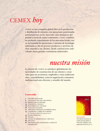 Miniature Cemex Rapport annuel 2002