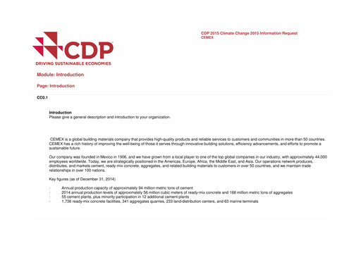 Thumbnail Cemex ESG Report 2015