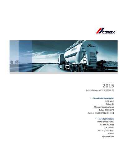 Thumbnail Cemex Financial Statement 2015