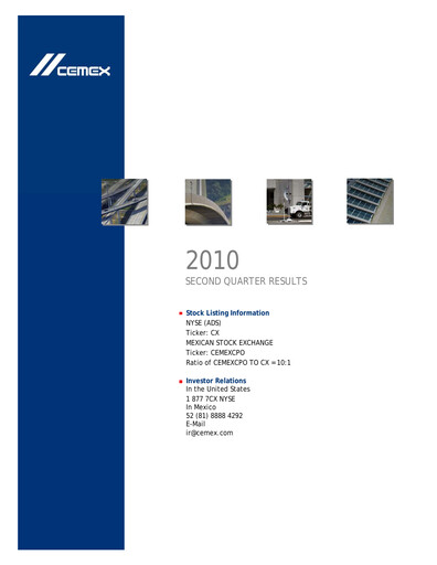 Thumbnail Cemex Quarterly Report 2010-q2