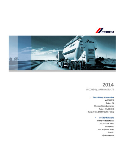 Thumbnail Cemex Quarterly Report 2014-q2