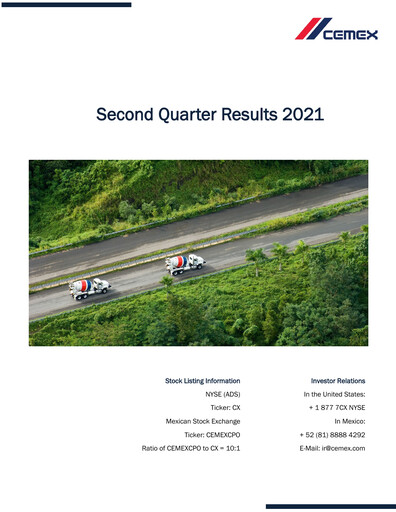 Thumbnail Cemex Quarterly Report 2021-q2