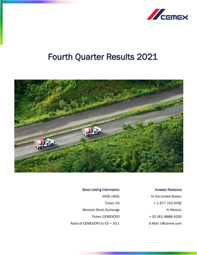 Thumbnail Cemex Quarterly Report 2021-q4