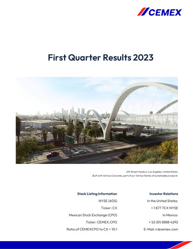 Thumbnail Cemex Quarterly Report 2023-q1