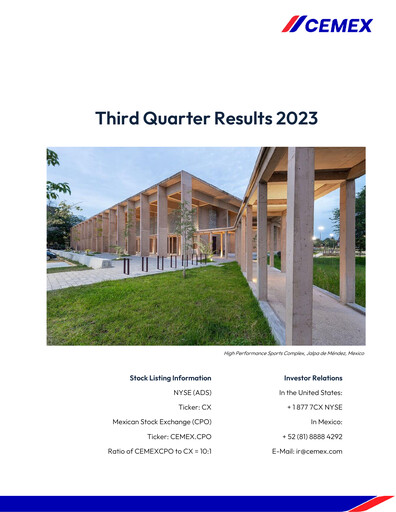 Thumbnail Cemex Quarterly Report 2023-q3
