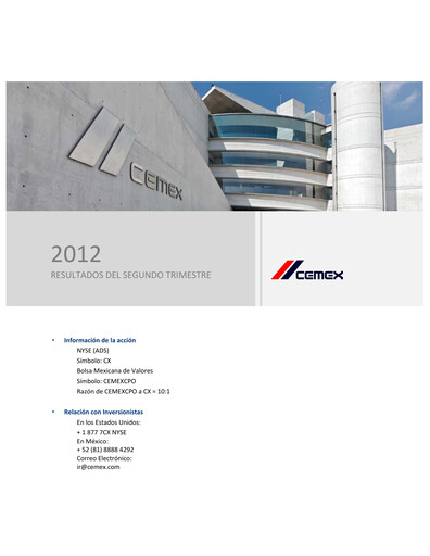 Thumbnail Cemex Quarterly Report 2012-q2