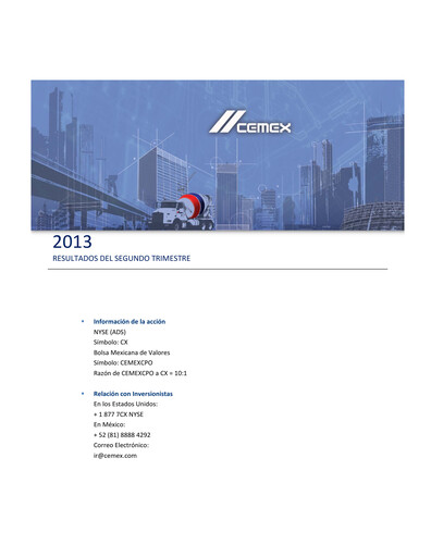 Thumbnail Cemex Quarterly Report 2013-q2