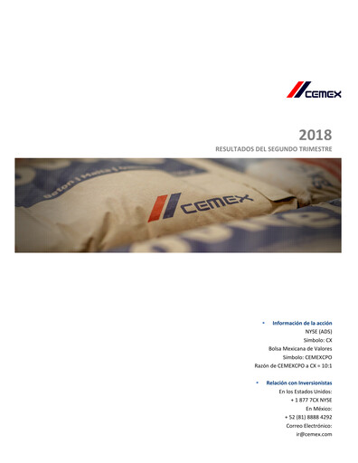 Thumbnail Cemex Quarterly Report 2018-q2