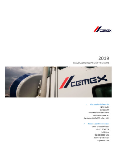 Thumbnail Cemex Quarterly Report 2019-q1