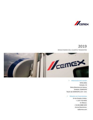Thumbnail Cemex Quarterly Report 2019-q4