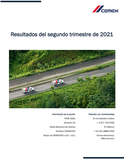 Thumbnail Cemex Quarterly Report 2021-q2