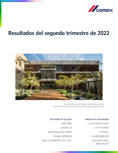 Thumbnail Cemex Quarterly Report 2022-q2