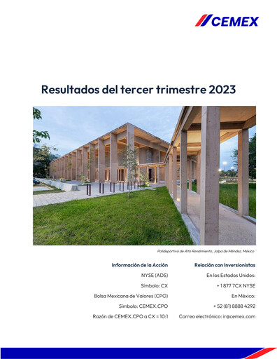 Thumbnail Cemex Quarterly Report 2023-q3