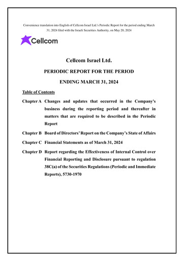 Thumbnail Cellcom Israel Quarterly Report 2024-q1