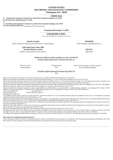 Thumbnail Celestica Annual Report 2024