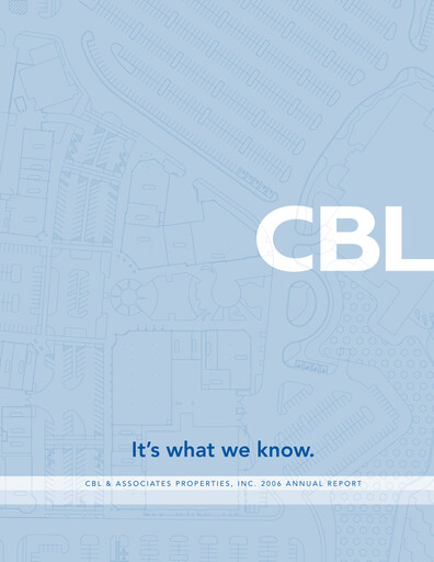 Thumbnail CBL Properties
 Annual Report 2006