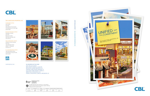Thumbnail CBL Properties
 Annual Report 2009