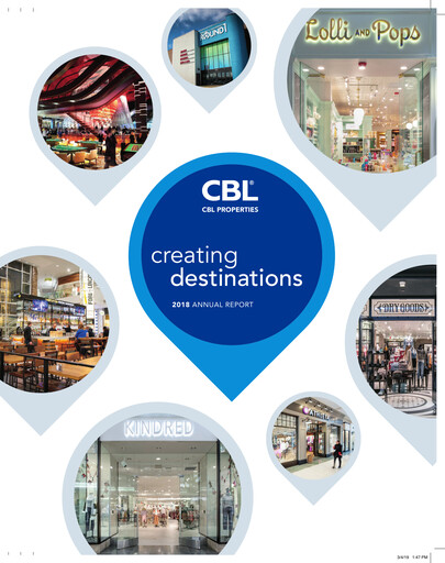 Thumbnail CBL Properties
 Annual Report 2018