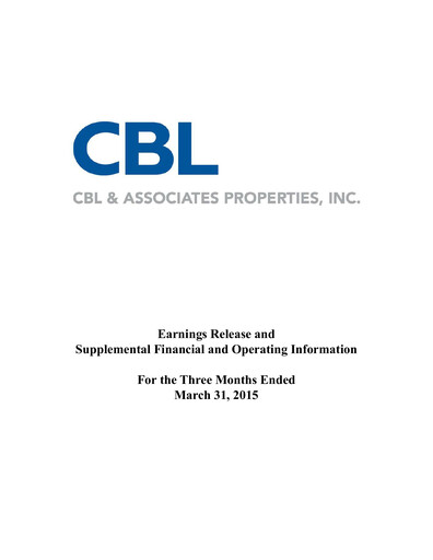 Thumbnail CBL Properties
 Quarterly Report 2015-q1